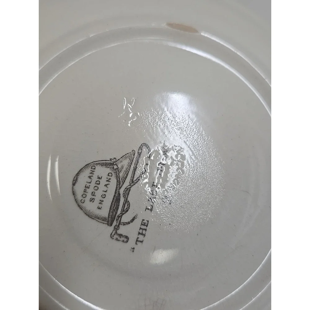 Copeland Spode England Herring‎ Hunt Green #4 Footed Demitasse Cup and #2 Saucer